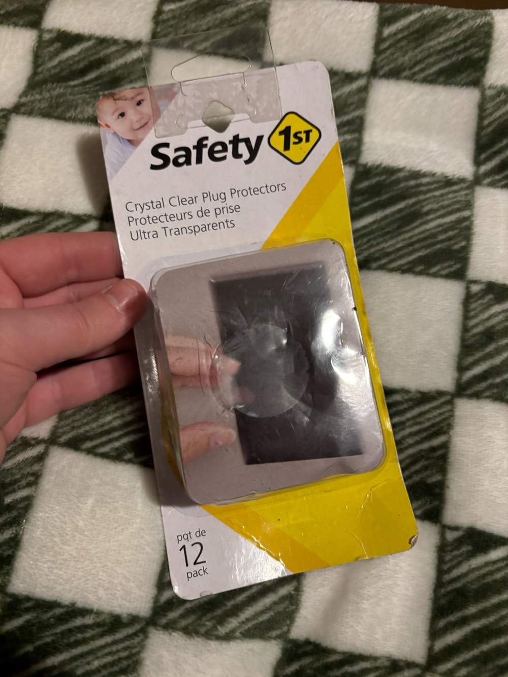 Safety first clear 12 pack or outlet plug protectors